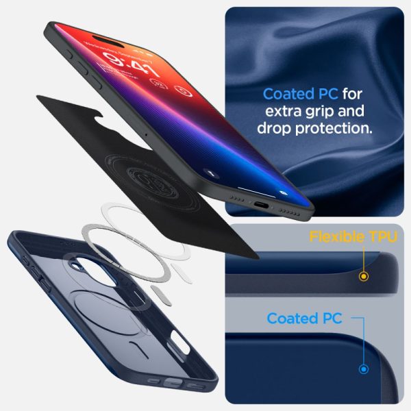iPhone 16 plāns Magsafe aizsargvāciņš — zils
