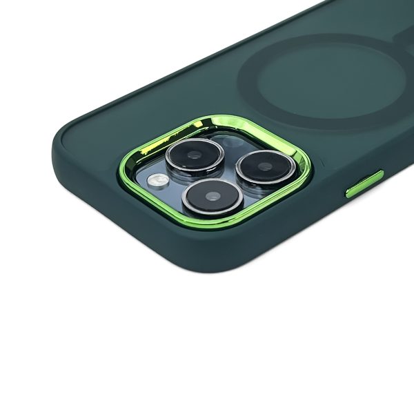Samsung Galaxy S25 modes maciņš MagSafe aizmugurējais vāciņš - zaļš