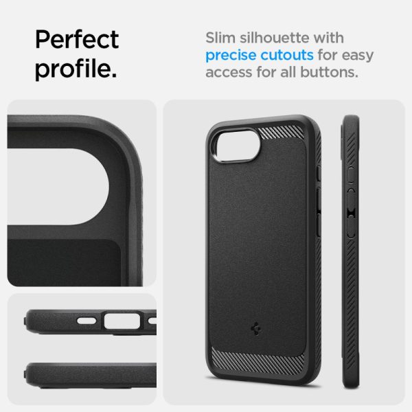 iPhone 16e Rugged Armor MagSafe vāciņš — melns