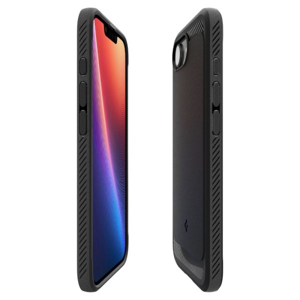 iPhone 16e Rugged Armor MagSafe vāciņš — melns