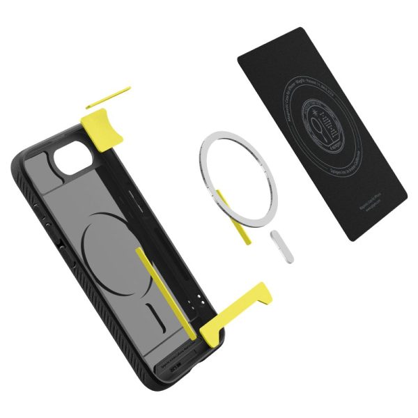 iPhone 16e Rugged Armor MagSafe vāciņš — melns
