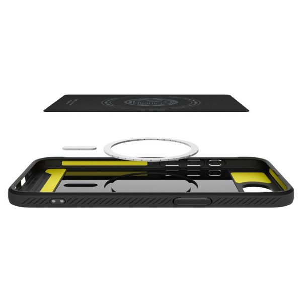 iPhone 16e Rugged Armor MagSafe vāciņš — melns
