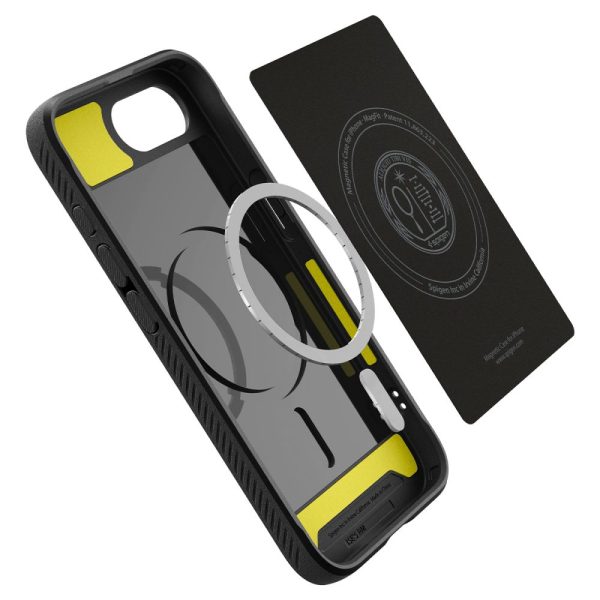 iPhone 16e Rugged Armor MagSafe vāciņš — melns