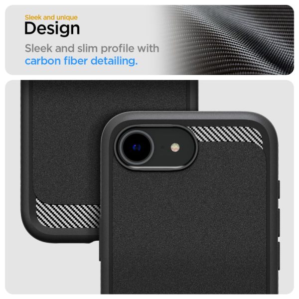 iPhone 16e Rugged Armor MagSafe vāciņš — melns