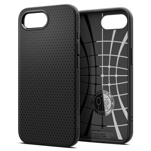 Spigen Liquid Air iPhone 16e aizsargvāciņš - matēti melns
