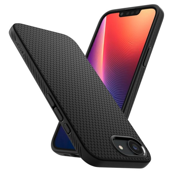 Spigen Liquid Air iPhone 16e aizsargvāciņš - matēti melns