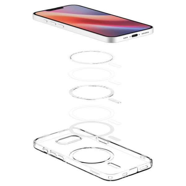 iPhone 16e vāciņš ar MagSafe šķidro kristālu aizsargapvalku — caurspīdīgs