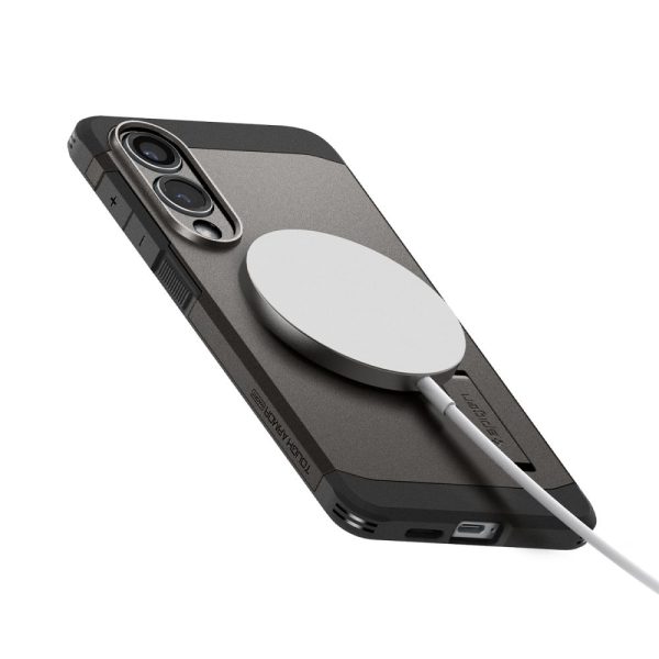 Samsung Galaxy S25 Edge Tough Armor MagSafe vāciņš - pelēks un melns