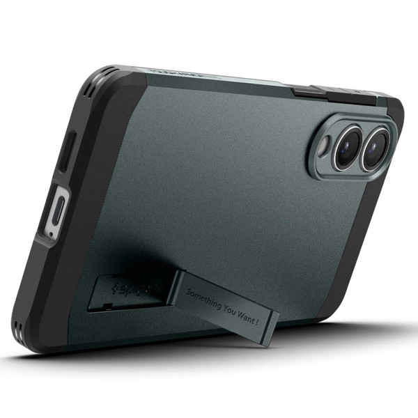 Samsung Galaxy S25 Edge Tough Armor MagSafe vāciņš - zaļš un melns