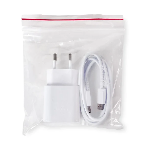 Samsung USB-A 8W sienas lādētājs ar MicroUSB kabeli - balts