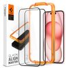 Rūdīta stikla ekrāna aizsargs iPhone 15 Plus ALM Glass FC - melns 2 gab.