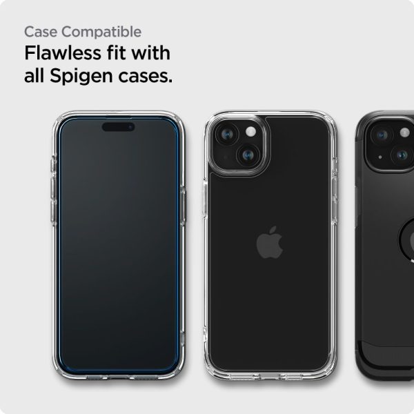 Rūdīta stikla ekrāna aizsargs iPhone 15 Plus ALM Glass FC - melns 2 gab.