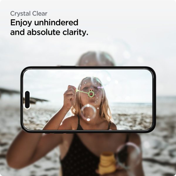 Rūdīta stikla ekrāna aizsargs iPhone 15 Plus ALM Glass FC - melns 2 gab.