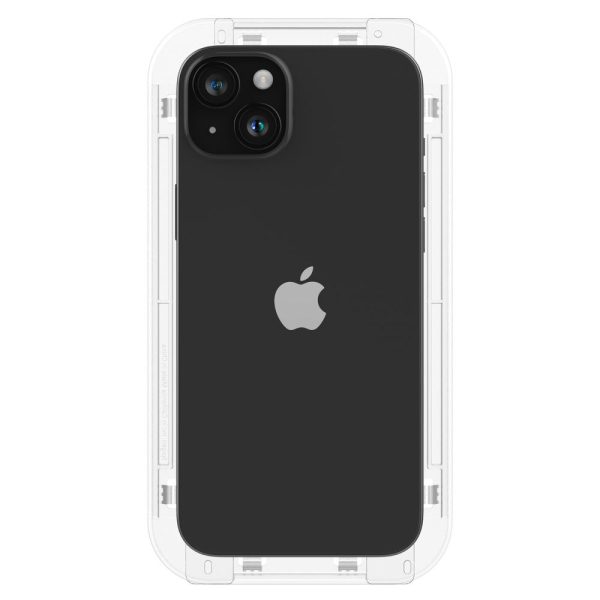Rūdīta stikla ekrāna aizsargs iPhone 15 Plus Glas.tR EZ Fit FC - melns 2 gab.