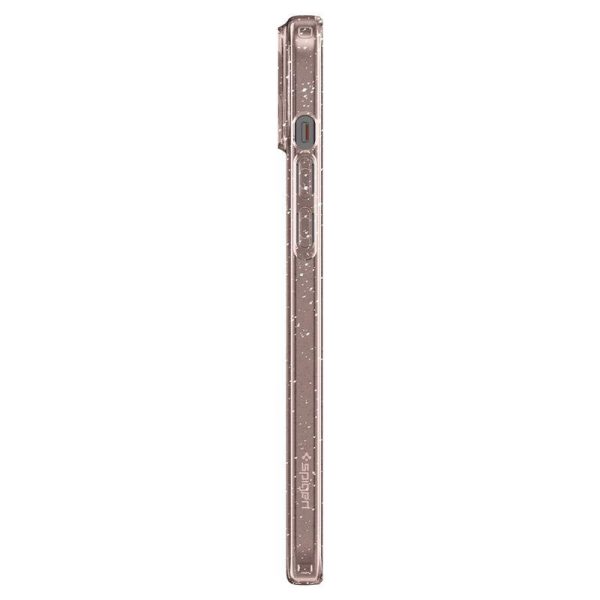 Šķidro kristālu mirdzošs iPhone 15 Plus vāciņš - rozā caurspīdīgs
