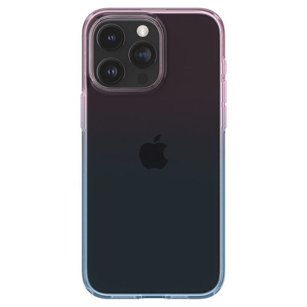 iPhone 15 Pro šķidro kristālu vāciņš — rozā un zils