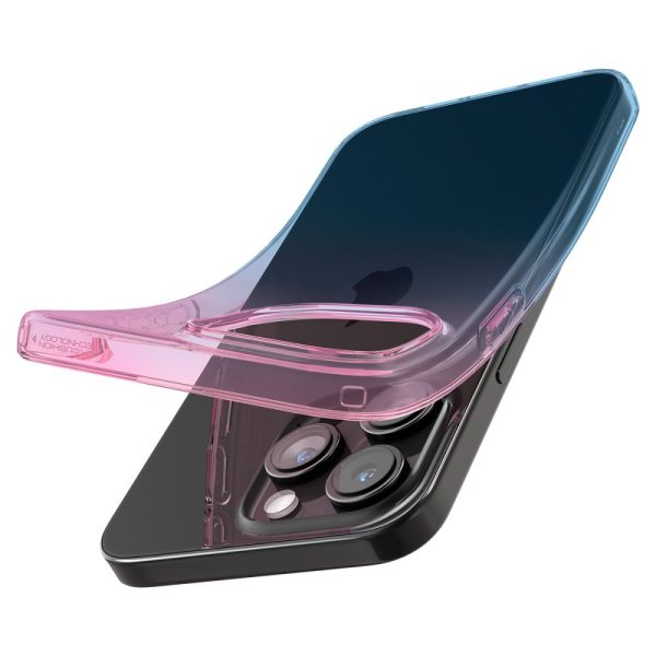 iPhone 15 Pro šķidro kristālu vāciņš — rozā un zils