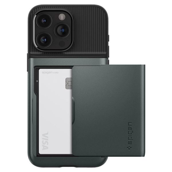 iPhone 15 Pro Slim Armor CS vāciņš — tumši zaļš