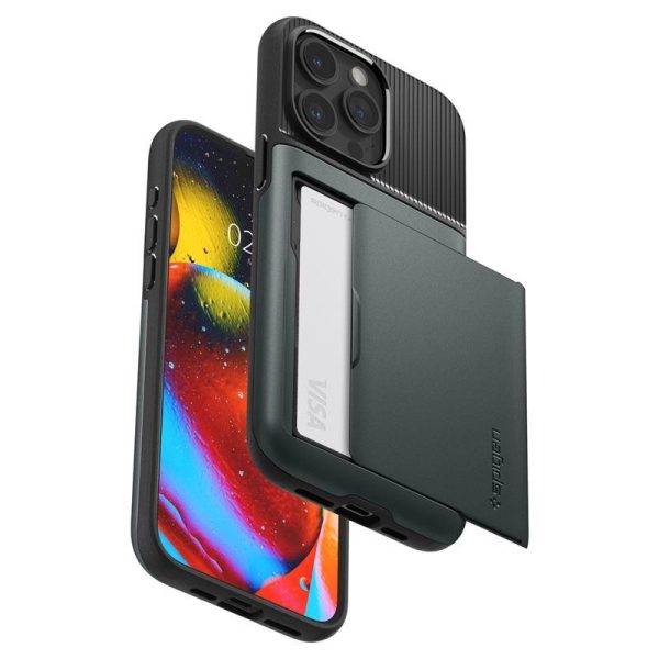 iPhone 15 Pro Slim Armor CS vāciņš — tumši zaļš