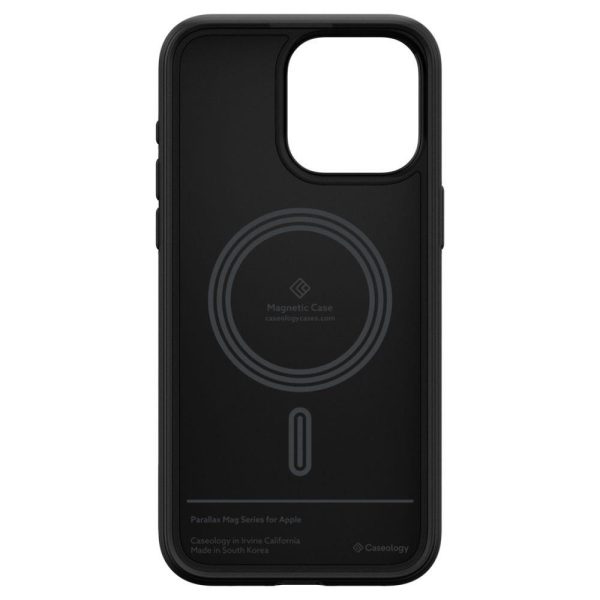 Caseology Parallax Mag iPhone 15 Pro vāciņš ar MagSafe tehnoloģiju — matēti melns