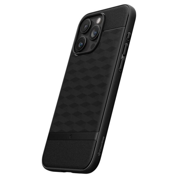 Caseology Parallax Mag iPhone 15 Pro vāciņš ar MagSafe tehnoloģiju — matēti melns