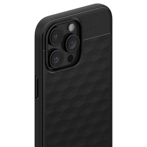 Caseology Parallax Mag iPhone 15 Pro vāciņš ar MagSafe tehnoloģiju — matēti melns