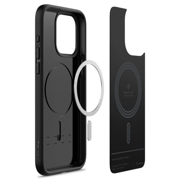 Caseology Parallax Mag iPhone 15 Pro vāciņš ar MagSafe tehnoloģiju — matēti melns