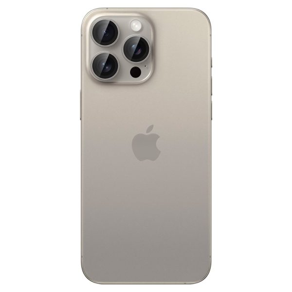 Kameras aizsargs iPhone 14 Pro / Pro Max / 15 Pro / Pro Max dabīgā titāna krāsā - 2 gab.