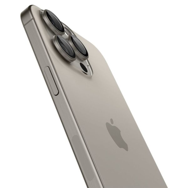 Kameras aizsargs iPhone 14 Pro / Pro Max / 15 Pro / Pro Max dabīgā titāna krāsā - 2 gab.