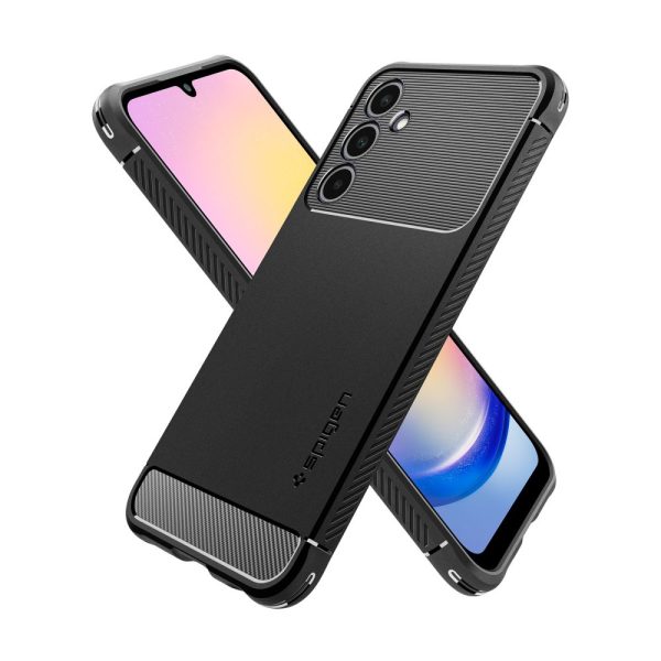 Samsung Galaxy A25 5G Rugged Armor maciņš - matēti melns