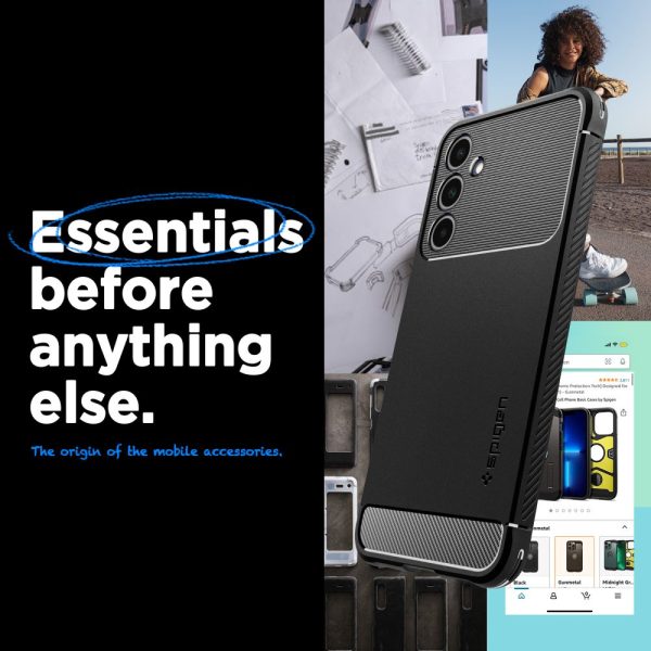 Samsung Galaxy A25 5G Rugged Armor maciņš - matēti melns