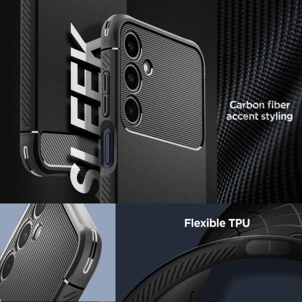 Samsung Galaxy A25 5G Rugged Armor maciņš - matēti melns