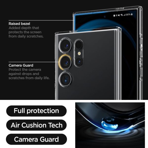 Aizsargvāciņš Samsung Galaxy S24 Ultra Liquid Crystal - caurspīdīgs
