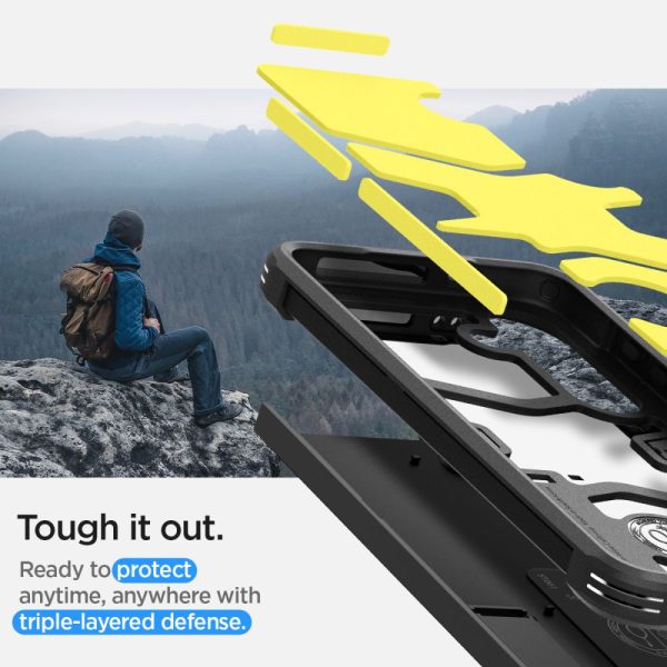 Samsung Galaxy S24+ izturīgais bruņu maciņš - melns