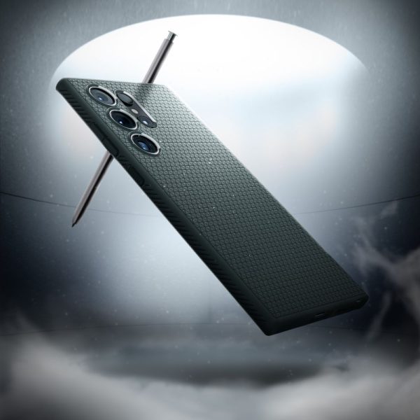 Samsung Galaxy S24 Ultra Liquid Air aizsargvāciņš - tumši zaļš