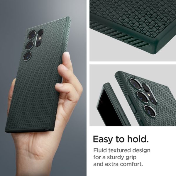 Samsung Galaxy S24 Ultra Liquid Air aizsargvāciņš - tumši zaļš