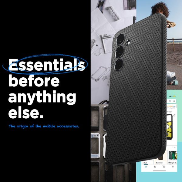 Aizsargvāciņš Samsung Galaxy A35 5G Liquid Air - matēti melns