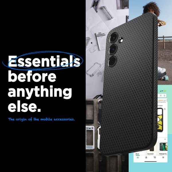 Aizsargvāciņš Samsung Galaxy A55 5G Liquid Air - matēti melns
