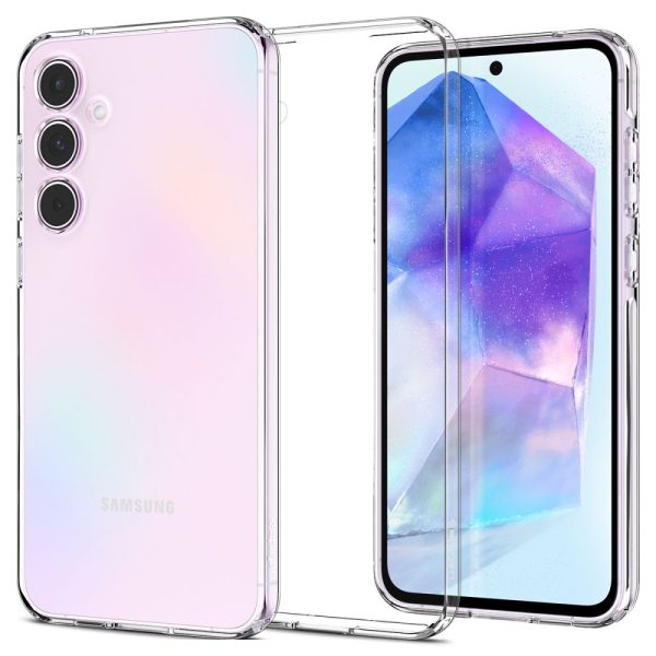 Samsung Galaxy A55 5G šķidro kristālu aizmugurējais vāciņš - caurspīdīgs