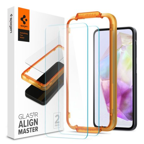 Rūdīts stikls ar montāžas rāmi priekš Samsung Galaxy A35 Glas tR AlignMaster - 2 gab.