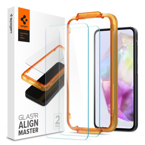 Rūdīts stikls ar montāžas rāmi priekš Samsung Galaxy A35 Glas tR AlignMaster - 2 gab.