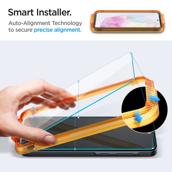 Rūdīts stikls ar montāžas rāmi priekš Samsung Galaxy A35 Glas tR AlignMaster - 2 gab.