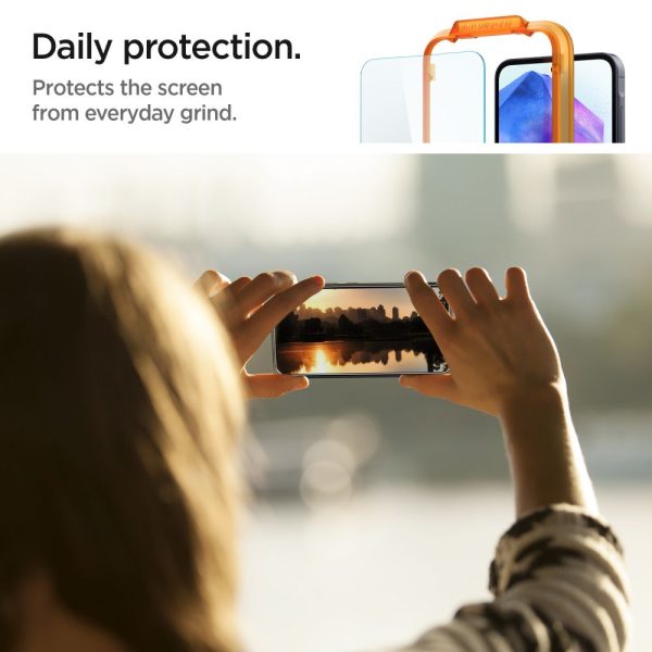 Rūdīts stikls ar montāžas rāmi priekš Samsung Galaxy A55 Glas tR AlignMaster - 2 gab.