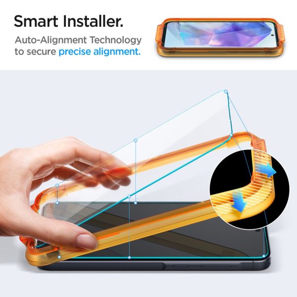 Rūdīts stikls ar montāžas rāmi priekš Samsung Galaxy A55 Glas tR AlignMaster - 2 gab.