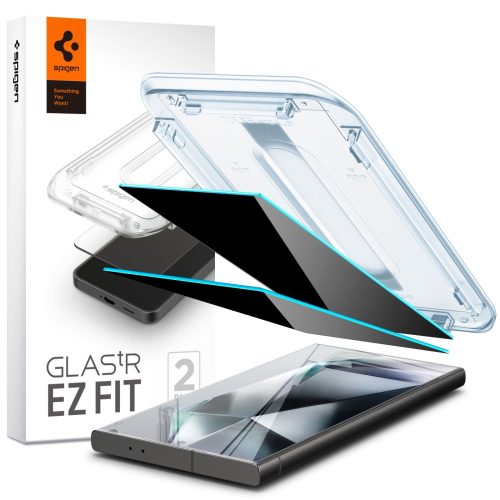 Aizsargstikls Samsung Galaxy S24 Ultra Glas.tR EZ Fit Privacy ekrānam - 2 gab.