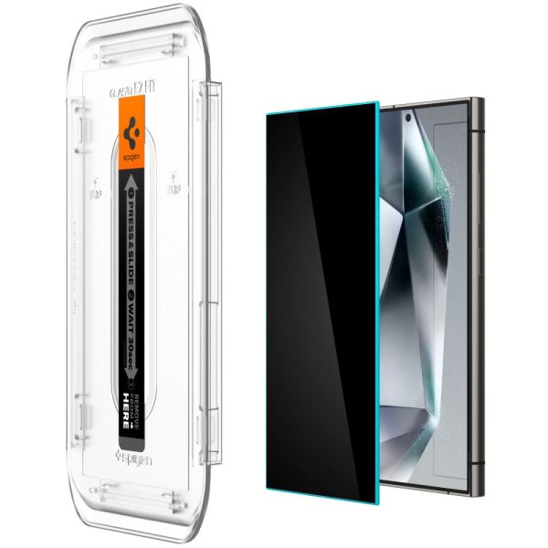 Aizsargstikls Samsung Galaxy S24 Ultra Glas.tR EZ Fit Privacy ekrānam - 2 gab.