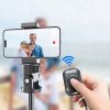 Bluetooth selfiju nūja ar statīvu, tālvadības pulti un galvu no 180 līdz 148 cm - balta
