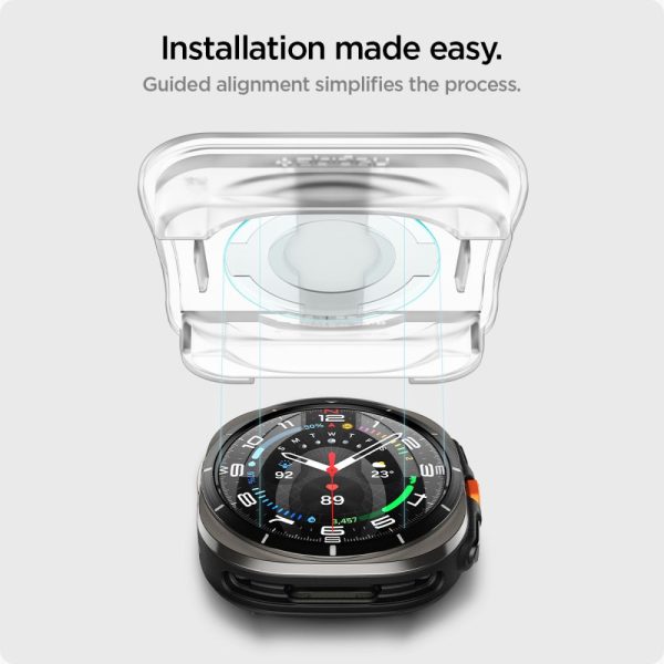 Rūdīts stikls ar montāžas rāmi Samsung Galaxy Watch Ultra 47 mm - 2 gab.