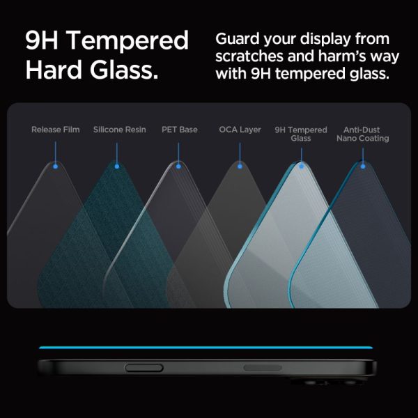 Rūdīta stikla ekrāna aizsargs iPhone 16 Pro Glas.tR EZ Fit