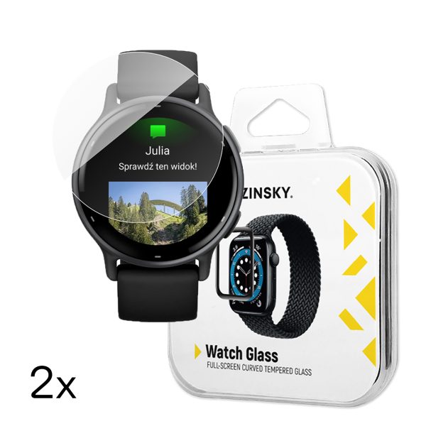 Rūdīts stikls Garmin Vivoactive 5 Full Glue pulkstenim - 2 gab.